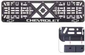 Рамка номерного знака Vitol 50255 колір чорний на Chevrolet