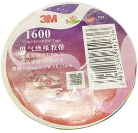 Изолента 3M 1600 46747 белая ПВХ 18 мм х 20 м