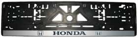 Рамка номерного знака Alca 50498 цвет чёрный с серебристым на Honda