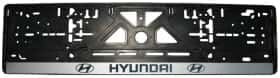 Рамка номерного знака Alca 50499 цвет чёрный с серебристым на Hyundai