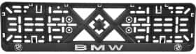 Рамка номерного знака Eurotermix 54895 цвет черный на BMW Рамка номерного знака Eurotermix 54895 цвет черный на BMW