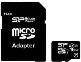Карта памяти Silicon Power Elite microSDHC 16 ГБ с SD-адаптером
