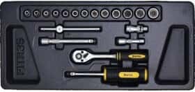 Набір торцевих головок та компонентів Starline NRF1TR35 1/4" (19 пр.)