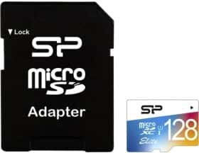 Карта памяти Silicon Power Elite Color microSDXC 128 ГБ с SD-адаптером SP128GBSTXBU1V21SP Карта памяти Silicon Power Elite Color microSDXC 128 ГБ с SD-адаптером SP128GBSTXBU1V21SP