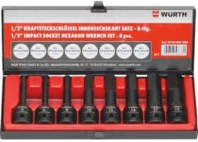 Набор торцевых головок Würth 0715900200 1/2" (8 пр.)