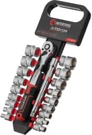 Набор торцевых головок и комплектующих Intertool Storm ET-8015 3/8" (20 пр.)