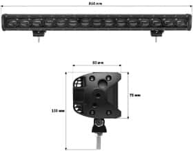 Дополнительная LED фара StarLight lsb-lens-150 универсальная 150 W 15 диодов