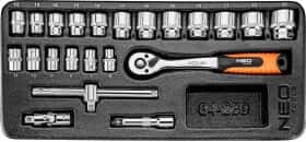 Набір торцевих головок та компонентів Neo Tools 84-239 3/8" (22 пр.)