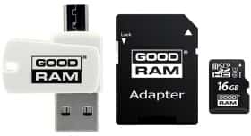 Карта пам’яті Goodram MicroSD 16 ГБ з SD-адаптером Карта пам’яті Goodram MicroSD 16 ГБ з SD-адаптером