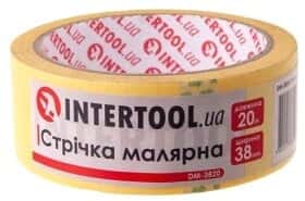 Малярный скотч Intertool DM-3820 на бумажной основе 38 мм x 20 м