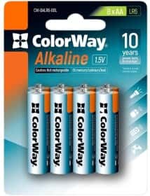 Батарейка Color Way CW-BALR06-8BL AA (пальчикова) 1,5 V 8 шт Батарейка Color Way CW-BALR06-8BL AA (пальчикова) 1,5 V 8 шт