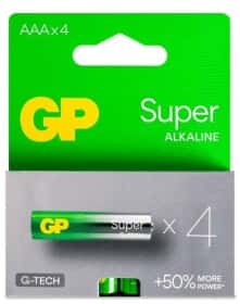 Батарейка GP Super G-Tech Alkaline 24A21-SB4 AAA (мизинчиковая) 1,5 V 4 шт