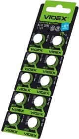 Батарейка Videx AG12 LR43 1,5 V 10 шт