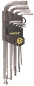Набір ключів шестигранних Sigma 4022551 1/16"-3/8" з кулеподібним наконечником 9 шт