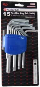 Набор ключей TORX Forsage F-5151T T6H-T60H 15 шт