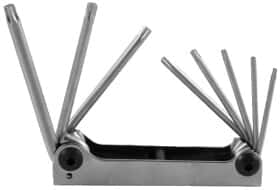 Набор ключей TORX Jonnesway h07m08sf T9-T40 8 шт