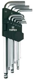 Набір ключів шестигранних Topex 35D957 1,5-10 мм 9 шт