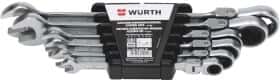 Набор ключей комбинированных трещоточных Würth Zebra 071426350 8-19 мм с шарниром 6 шт