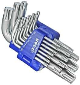 Набор ключей TORX S&R 365413015 T6-T60 15 шт