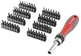 Отвертка реверсивная с набором бит Intertool VT-3361