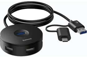 Перехідник Baseus Flexible CAHUB-GA01 USB - type-C
