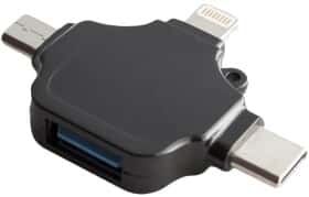 Переходник XoKo AC-330 USB - Apple Lightning - USB type-C - Micro USB