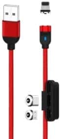 Кабель 3 в 1 XO USB - Apple Lightning - type-C - Micro USB XO-NB128-RD 1 м Кабель 3 в 1 XO USB - Apple Lightning - type-C - Micro USB XO-NB128-RD 1 м