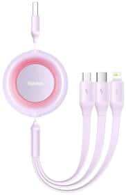 Кабель 3 в 1 Baseus USB - Apple Lightning - type-C - Micro USB Bright Mirror 2 CAMJ010005 1,1 м