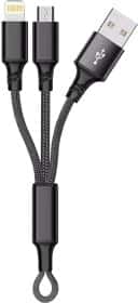 Кабель 2 в 1 XoKo SC-205-BK USB - Apple Lightning - Micro USB 0,2 м