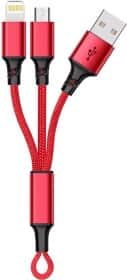 Кабель 2 в 1 XoKo SC-205-RD USB - Apple Lightning - Micro USB 0,2 м