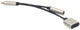 Кабель 2 в 1 PowerPlant CA910410 Apple Lightning - Apple Lightning - 3.5 (Female) 0,15 м