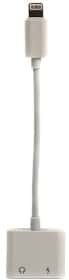 Кабель 2 в 1 PowerPlant CA910427 Apple Lightning - Apple Lightning - 3.5 (Female) 0,15 м