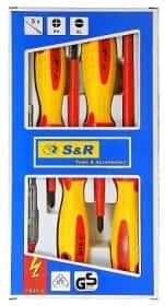 Набор отверток диэлектрических S&R 250681305 5 шт. Набор отверток диэлектрических S&R 250681305 5 шт.