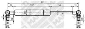 Газовий упор багажника