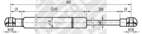 Газовый упор багажника