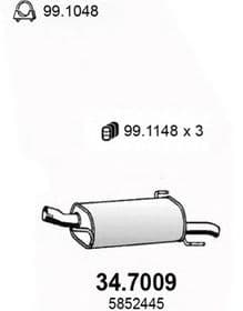 Глушитель выхлопных газов конечный