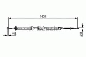 Трос ручного тормоза