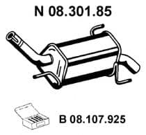 Глушитель выхлопных газов конечный