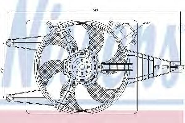 85100 Nissens Вентилятор системы охлаждения двигателя