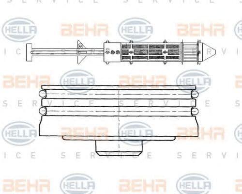 8FT 351 197-381 Behr Hella Осушувач кондиціонера