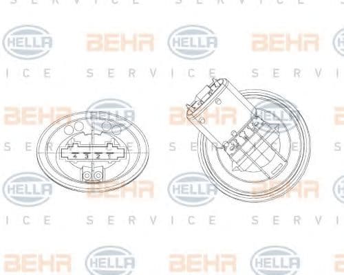 5HL 351 321-301 Behr Hella Регулятор вентилятора салона