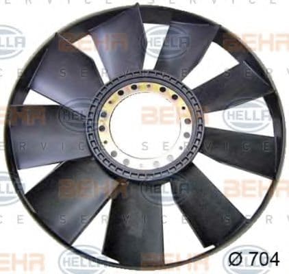 8MV 376 758-271 Behr Hella Крыльчатка вентилятора системы охлаждения двигателя