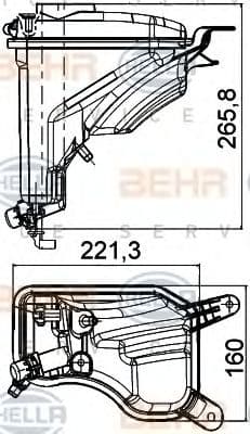 8MA 376 789-751 Behr Hella Бачок охлаждающей жидкости