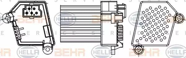 5HL351311521 Behr Hella Регулятор вентилятора салону