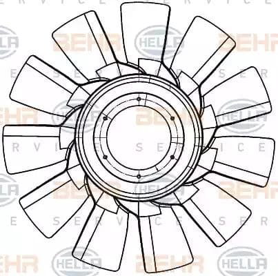 8MV376907301 Behr Hella Крильчатка вентилятора системи охолодження двигуна