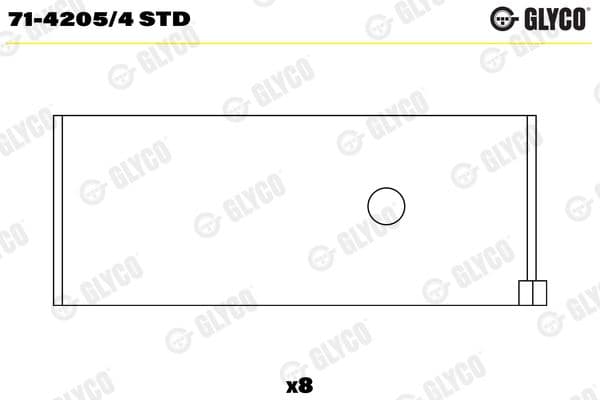 71-4205/4 STD Glyco Шатунные вкладыши