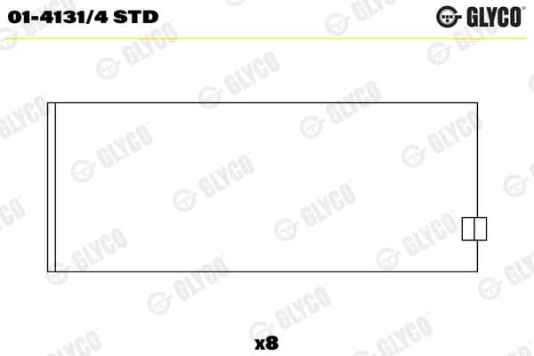 01-4131/4 STD Glyco Шатунні вкладки