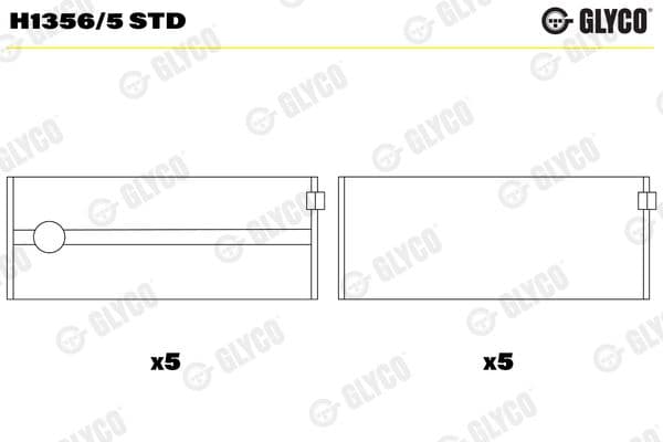 H13565STD Glyco Подшипник коленвала