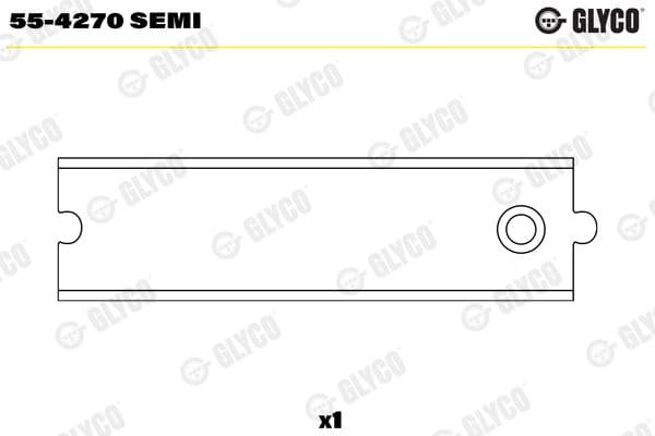 55-4270 SEMI Glyco Шатунні вкладки