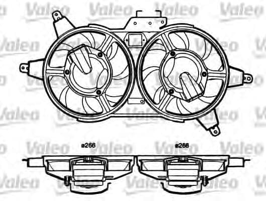 698362 Valeo Вентилятор системи охолодження двигуна для Fiat Marea